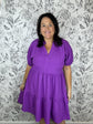 purple tiered mini dress JoDIFL