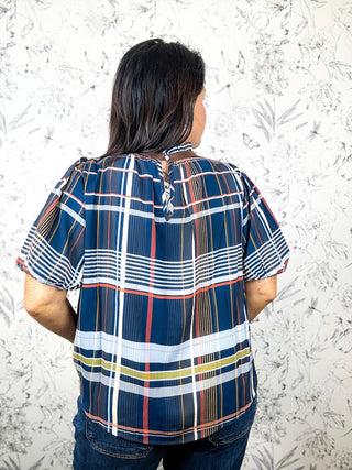 Check Mate Plaid Blouse