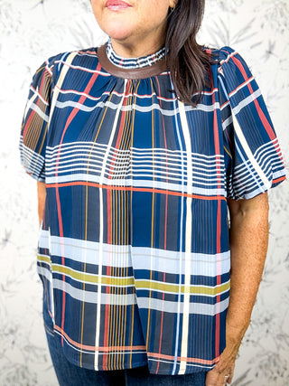 Check Mate Plaid Blouse