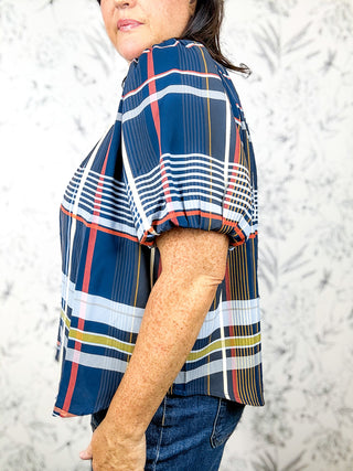 Check Mate Plaid Blouse