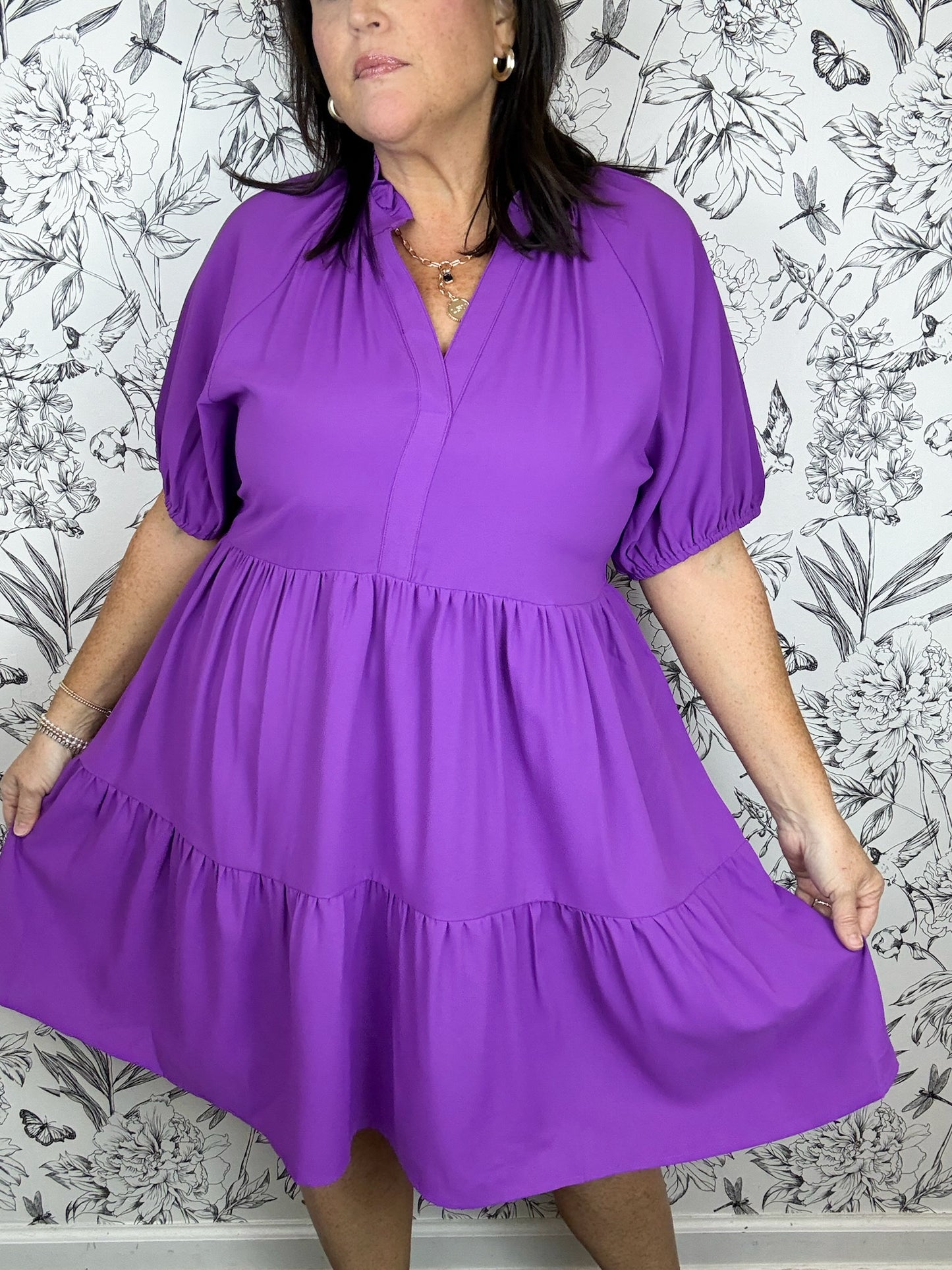 Kickoff Classic Tiered Mini Dress