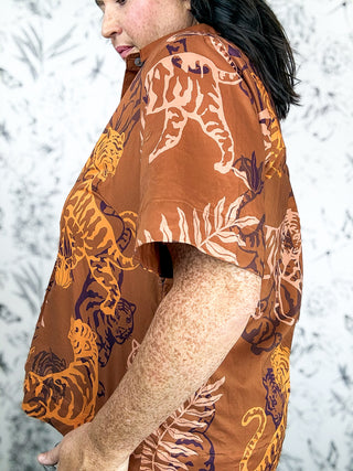 Wild Spirit Tiger Print Top