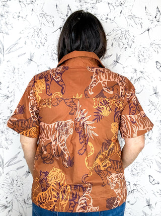 Wild Spirit Tiger Print Top
