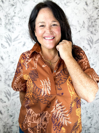 Wild Spirit Tiger Print Top