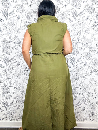 Olive Grove Cinched Midi