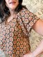 Ruffled Short Sleeve Floral Print Blouse - Best & Co. Boutique