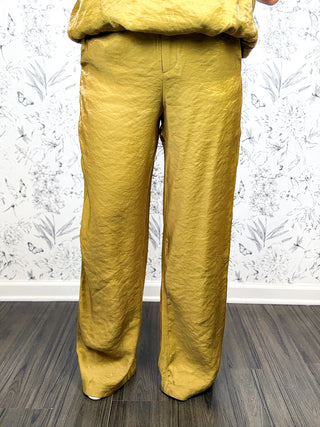 Olive Grove Satin Trouser