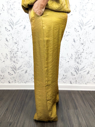 Olive Grove Satin Trouser