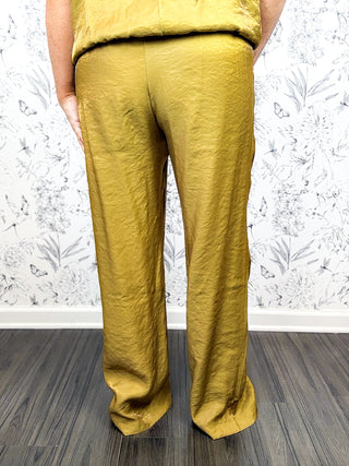 Olive Grove Satin Trouser
