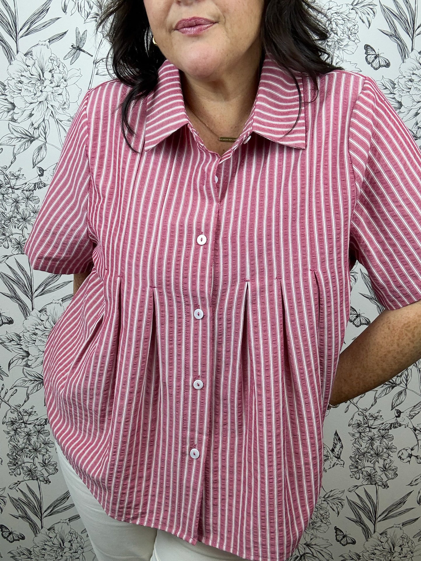 Front Porch Pleated Blouse