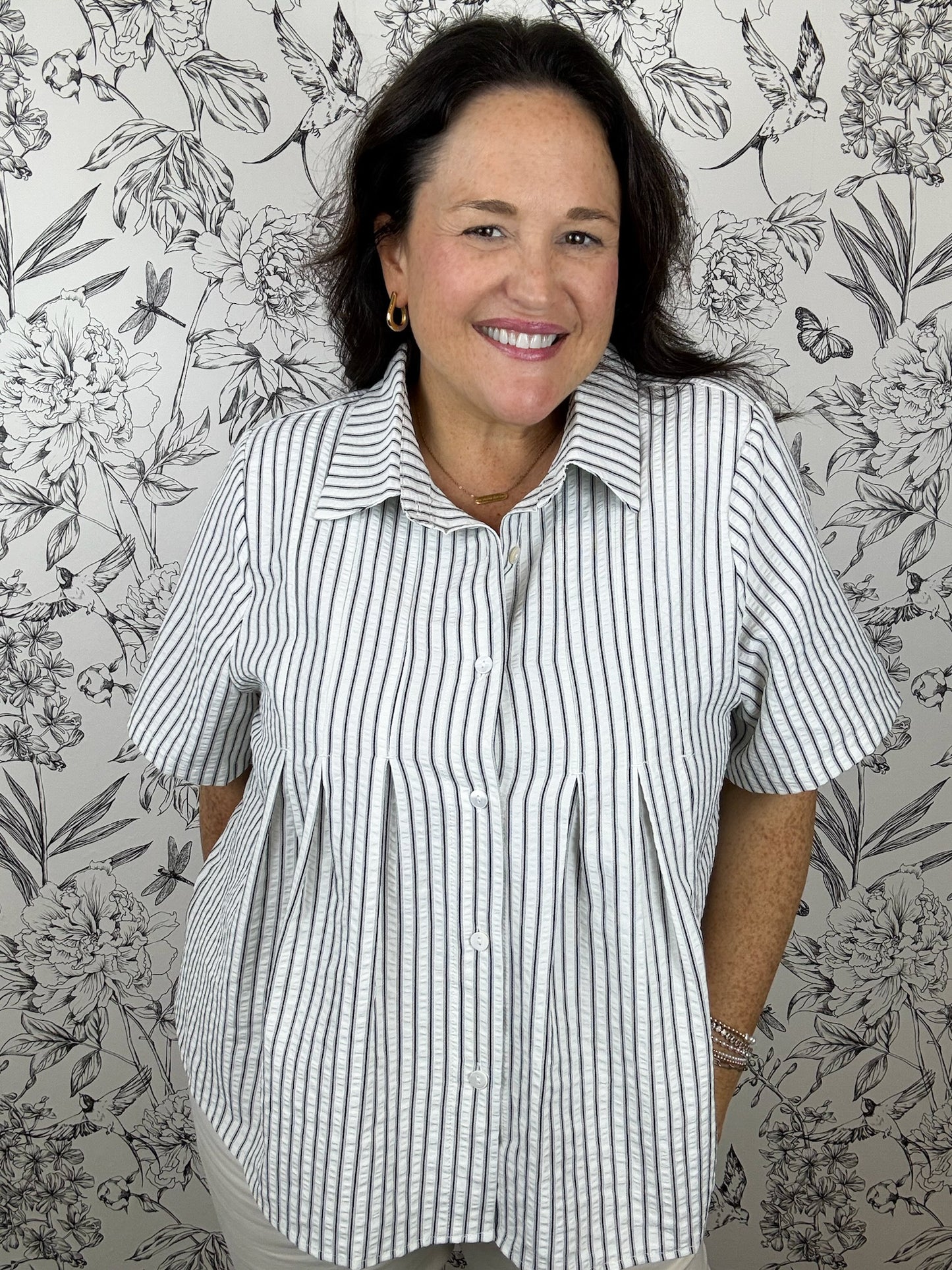 Main Street Pleated Blouse