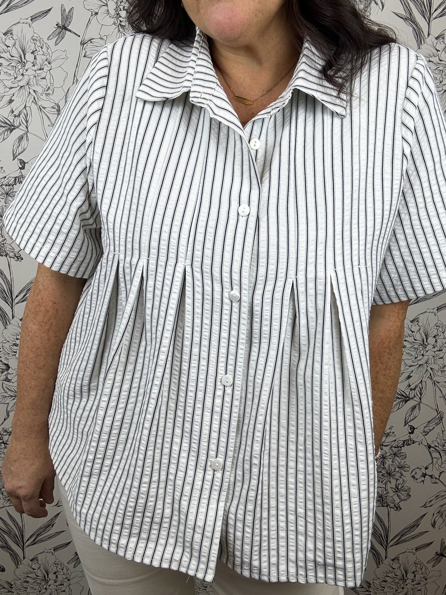 Main Street Pleated Blouse