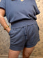 slate blue jogger short ELAN