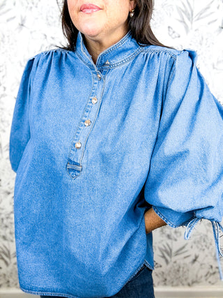Ashford Denim Blouse | Curvy