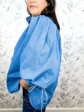 Ashford Denim Blouse | Curvy
