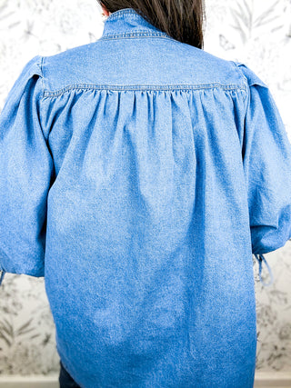 Ashford Denim Blouse | Curvy