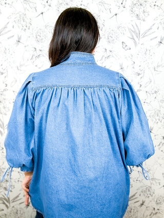 Ashford Denim Blouse | Curvy