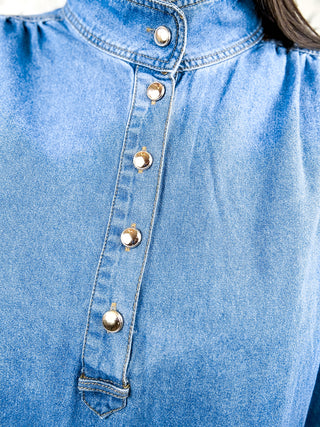 Ashford Denim Blouse | Curvy