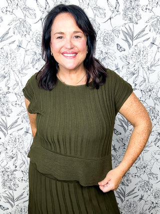 Olive Luxe Sweater Dress