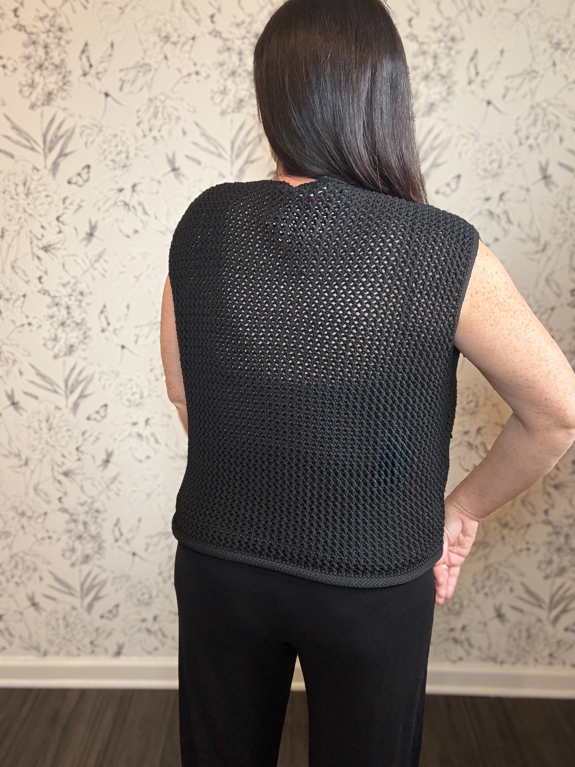 Breezy Chic Black Sweater Vest - Best & Co. Boutique