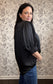 Allison Curvy in Black Silky Button Down