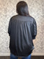 Allison Curvy in Black Silky Button Down