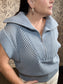 The Belle Open Knit Half Zip