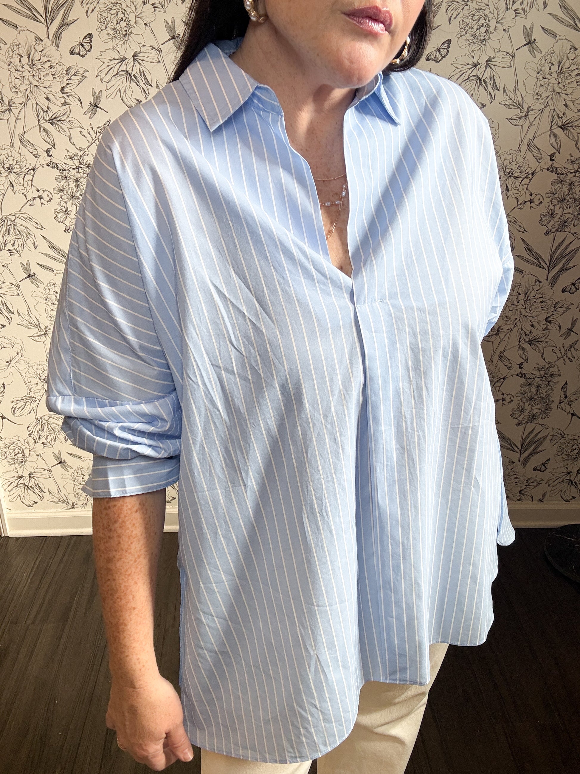 Uptown Stripes Blouse - Best & Co. Boutique