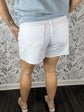 Mid-Rise White Cutoff Shorts