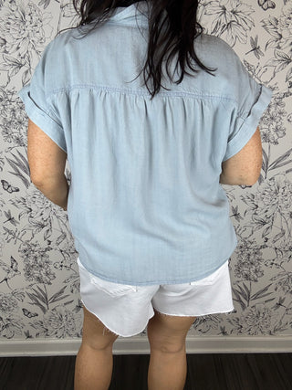 Mid-Rise White Cutoff Shorts