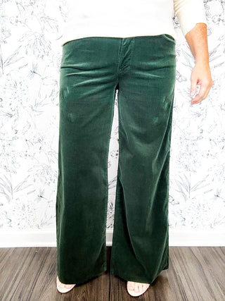 Meg Corduroy Wide Leg | Evergreen