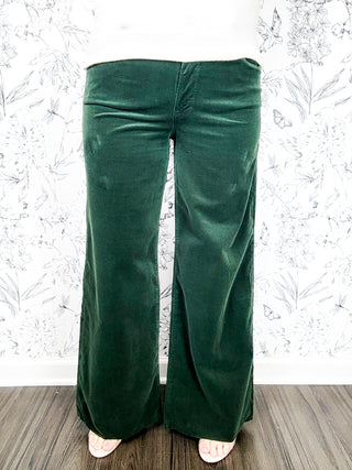 Meg Corduroy Wide Leg | Evergreen