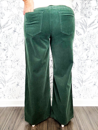 Meg Corduroy Wide Leg | Evergreen