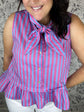 Harbor Stripe Bow Blouse