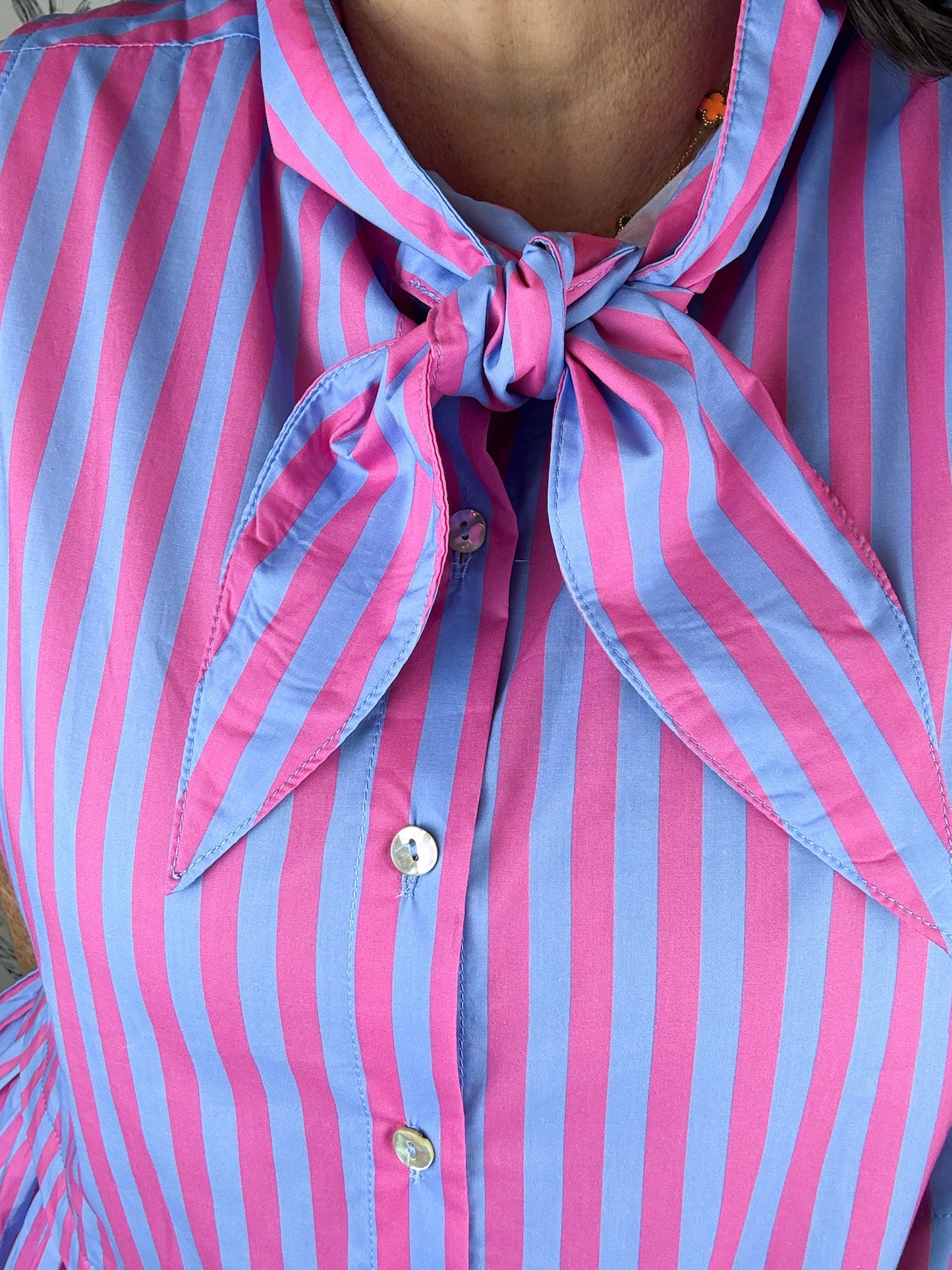 Harbor Stripe Bow Blouse