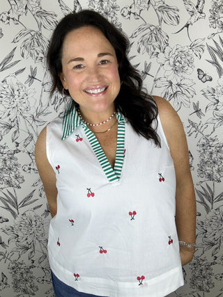 Cherry on Top Collared Tank