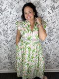 tulip midi zip up dress ENTRO