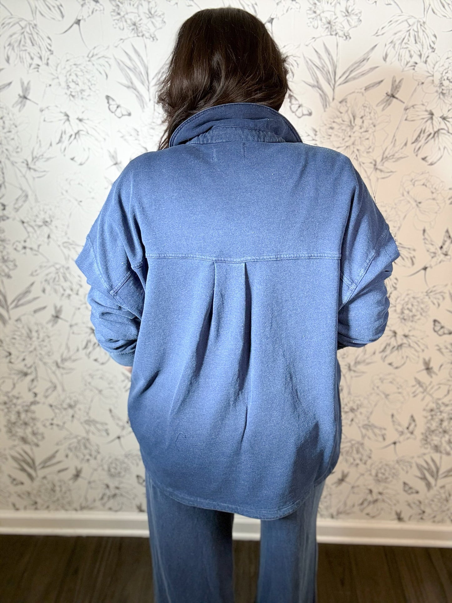 All Day Knit Denim Shacket