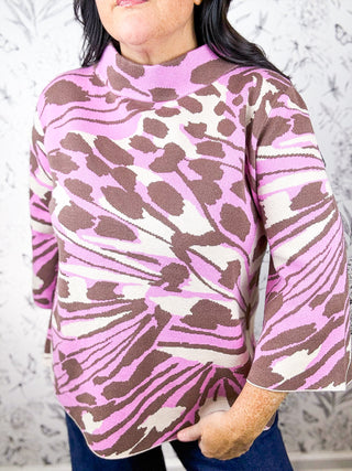 Wild Orchid Mock Neck