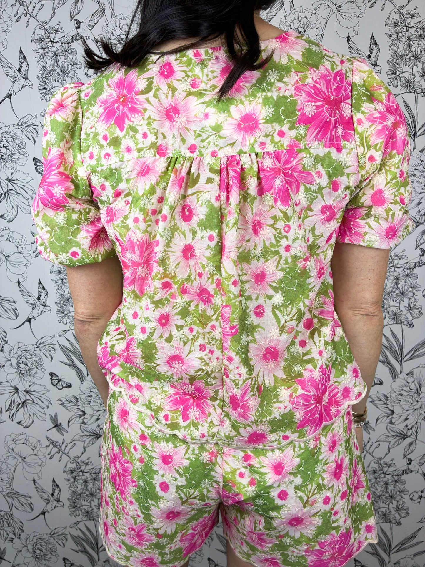 Palm Court Jacquard Blouse