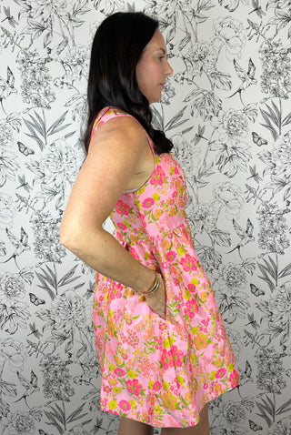 Blush Brocade Mini Dress