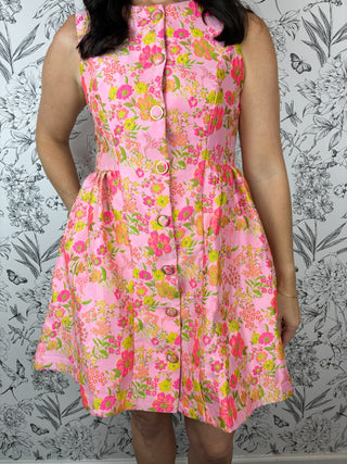 Blush Brocade Mini Dress