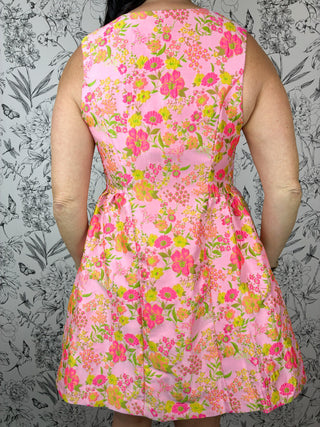 Blush Brocade Mini Dress