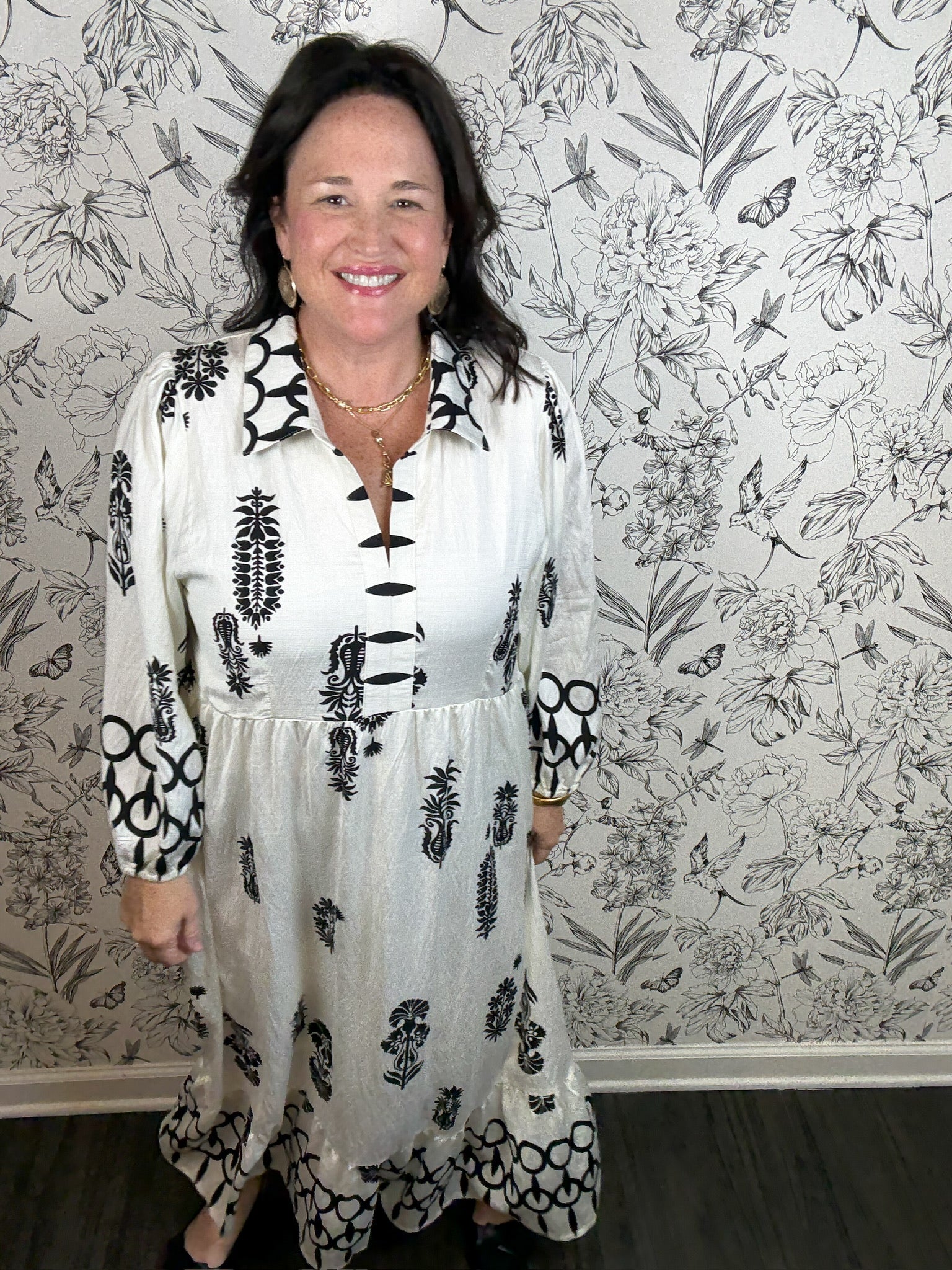 Flora Printed Midi Curvy - Best & Co. Boutique