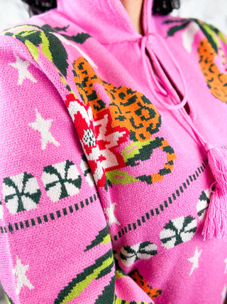 Pretty Fierce Pink Cheetah Sweater