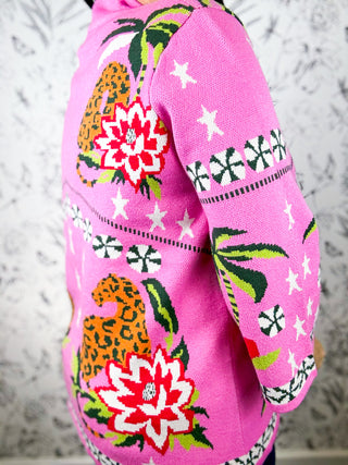 Pretty Fierce Pink Cheetah Sweater