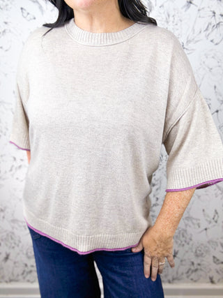 Oatmeal Boxy Knit
