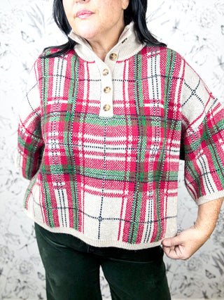 A Proper Plaid Christmas Sweater