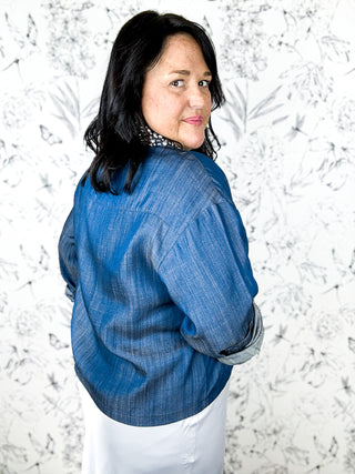 Twinkle Hour Denim Blouse