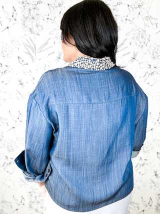 Twinkle Hour Denim Blouse